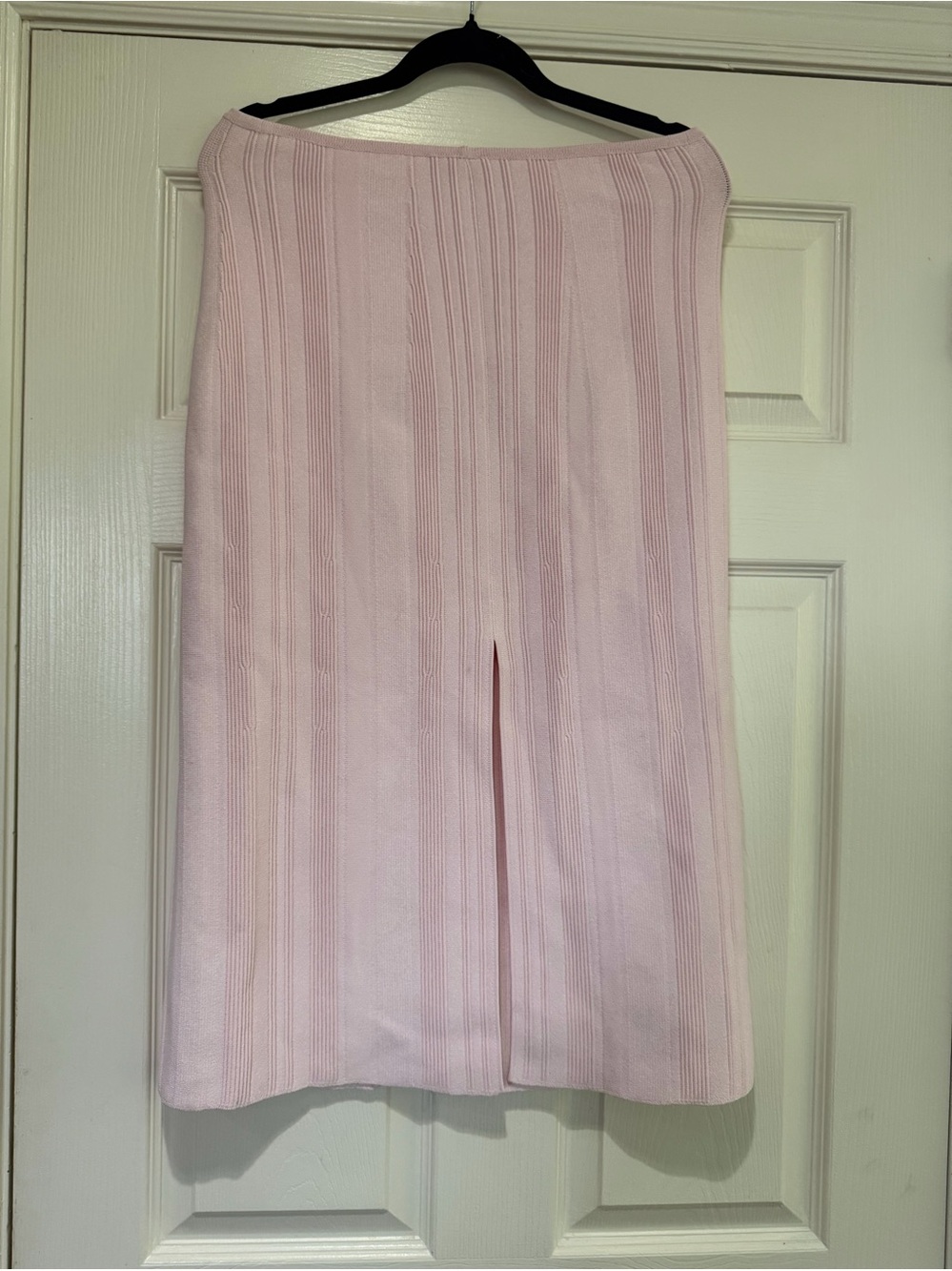 Proenza Schouler RIBBED STRETCH-KNIT MIDI SKIRT IN BABY PINK Sz large NWT - Picture 11 of 13
